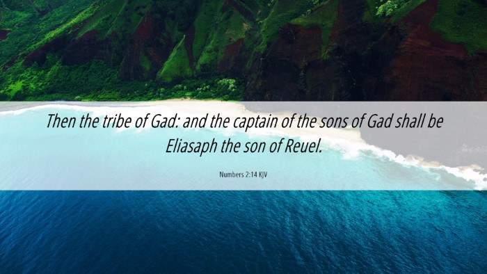Picture 06 - Numbers 2:14 KJV Desktop Wallpaper - Then the tribe of Gad: and the captain of the - Desktop Bible Verse Wallpaper