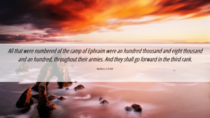 Picture 06 - Numbers 2:24 KJV Desktop Wallpaper - All that were numbered of the camp of Ephraim - Desktop Bible Verse Wallpaper