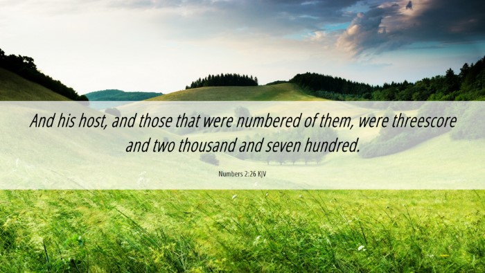 Picture 06 - Numbers 2:26 KJV Desktop Wallpaper - And his host, and those that were numbered of - Desktop Bible Verse Wallpaper