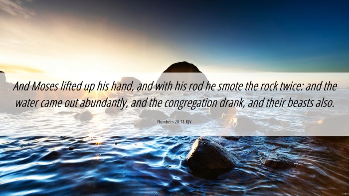Picture 06 - Numbers 20:11 KJV Desktop Wallpaper - And Moses lifted up his hand, and with his rod he - Desktop Bible Verse Wallpaper