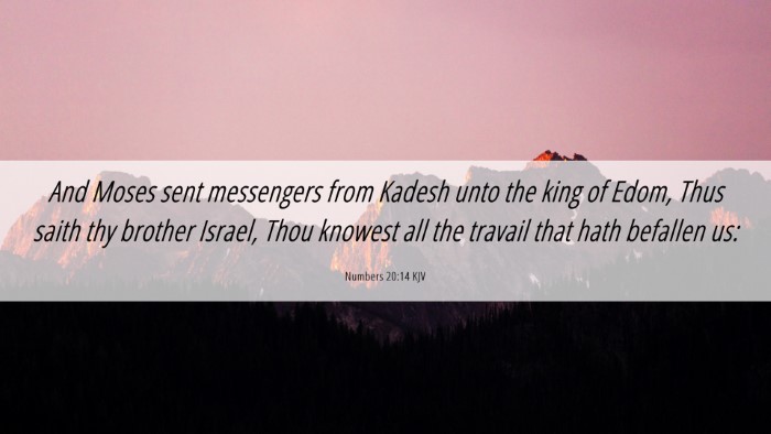 Picture 06 - Numbers 20:14 KJV Desktop Wallpaper - And Moses sent messengers from Kadesh unto the - Desktop Bible Verse Wallpaper