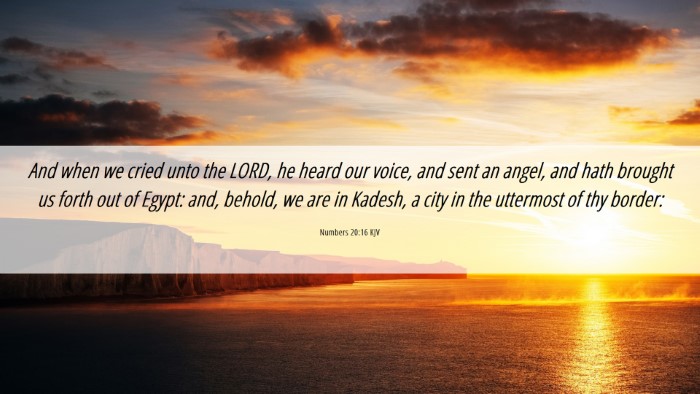 Picture 06 - Numbers 20:16 KJV Desktop Wallpaper - And when we cried unto the LORD, he heard our - Desktop Bible Verse Wallpaper