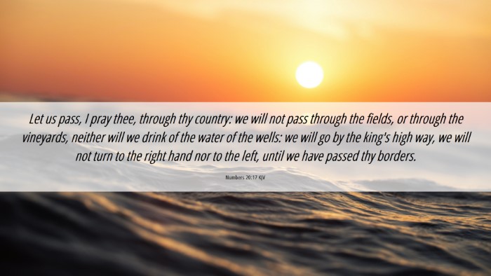 Picture 06 - Numbers 20:17 KJV Desktop Wallpaper - Let us pass, I pray thee, through thy country: we - Desktop Bible Verse Wallpaper