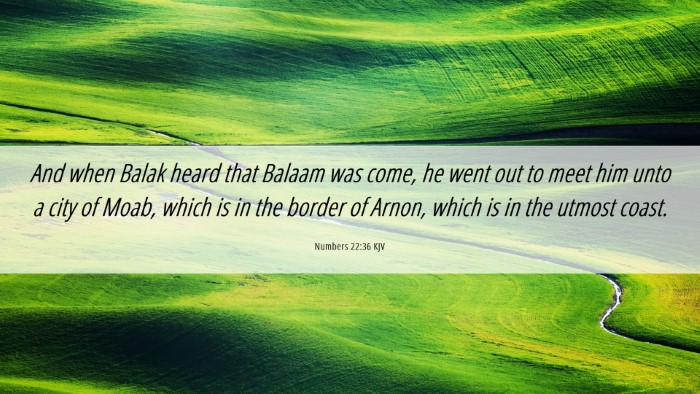 Picture 06 - Numbers 22:36 KJV Desktop Wallpaper - And when Balak heard that Balaam was come, he - Desktop Bible Verse Wallpaper