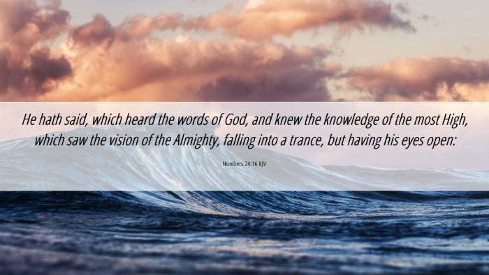 Picture 06 - Numbers 24:16 KJV Desktop Wallpaper - He hath said, which heard the words of God, and - Desktop Bible Verse Wallpaper