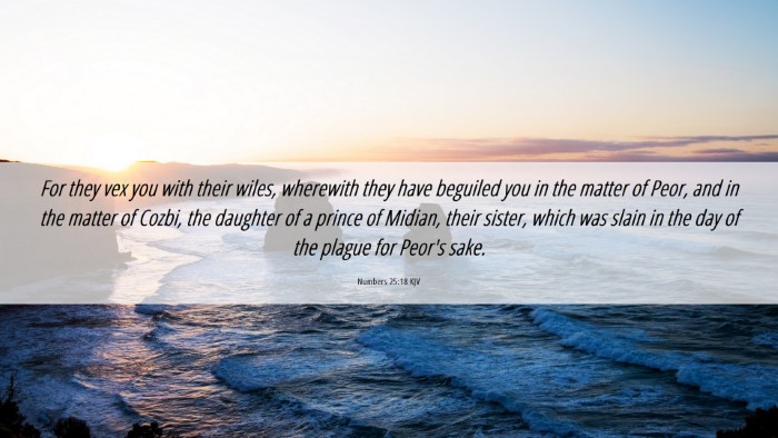 Picture 06 - Numbers 25:18 KJV Desktop Wallpaper - For they vex you with their wiles, wherewith they - Desktop Bible Verse Wallpaper