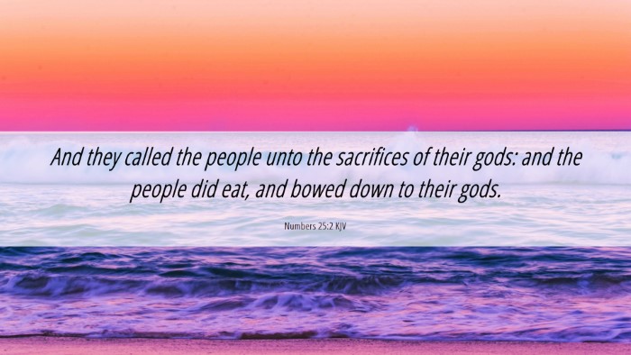 Picture 06 - Numbers 25:2 KJV Desktop Wallpaper - And they called the people unto the sacrifices of - Desktop Bible Verse Wallpaper