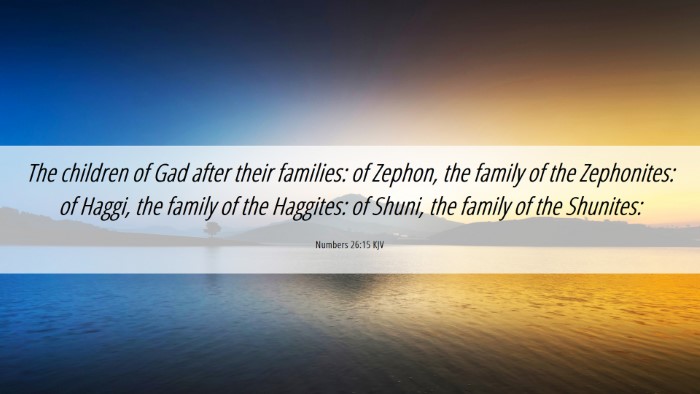 Picture 06 - Numbers 26:15 KJV Desktop Wallpaper - The children of Gad after their families: of - Desktop Bible Verse Wallpaper