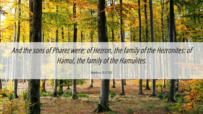 Picture 06 - Numbers 26:21 KJV Desktop Wallpaper - And the sons of Pharez were; of Hezron, the - Desktop Bible Verse Wallpaper
