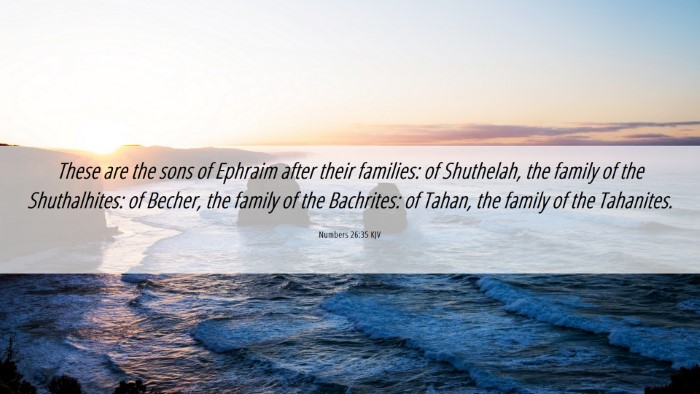 Picture 06 - Numbers 26:35 KJV Desktop Wallpaper - These are the sons of Ephraim after their - Desktop Bible Verse Wallpaper