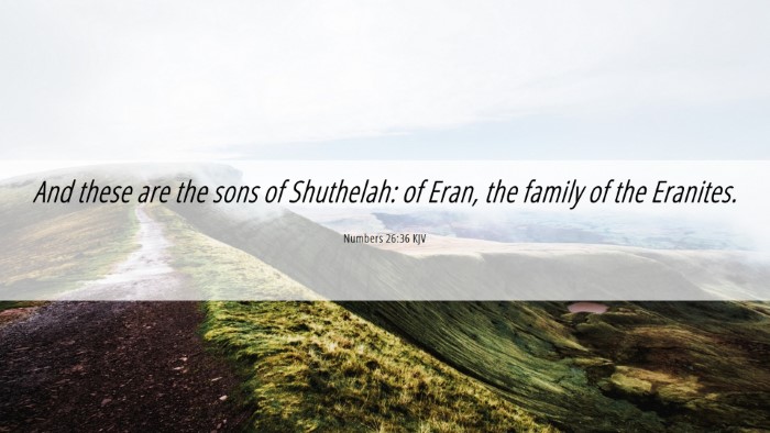 Picture 06 - Numbers 26:36 KJV Desktop Wallpaper - And these are the sons of Shuthelah: of Eran, the - Desktop Bible Verse Wallpaper