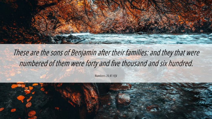 Picture 06 - Numbers 26:41 KJV Desktop Wallpaper - These are the sons of Benjamin after their - Desktop Bible Verse Wallpaper