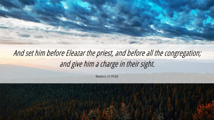 Picture 06 - Numbers 27:19 KJV Desktop Wallpaper - And set him before Eleazar the priest, and before - Desktop Bible Verse Wallpaper