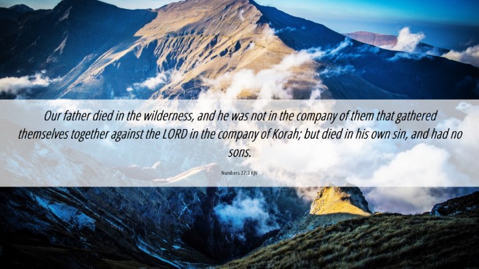 Picture 06 - Numbers 27:3 KJV Desktop Wallpaper - Our father died in the wilderness, and he was not - Desktop Bible Verse Wallpaper