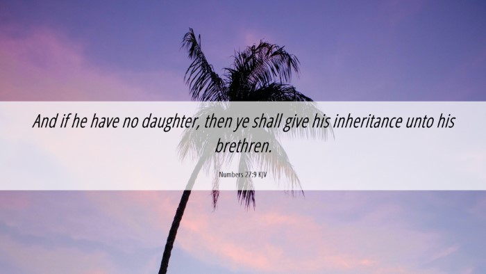 Picture 06 - Numbers 27:9 KJV Desktop Wallpaper - And if he have no daughter, then ye shall give - Desktop Bible Verse Wallpaper