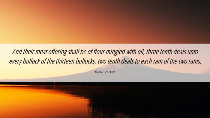 Picture 06 - Numbers 29:14 KJV Desktop Wallpaper - And their meat offering shall be of flour mingled - Desktop Bible Verse Wallpaper