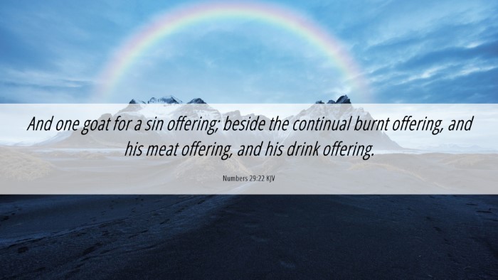 Picture 06 - Numbers 29:22 KJV Desktop Wallpaper - And one goat for a sin offering; beside the - Desktop Bible Verse Wallpaper