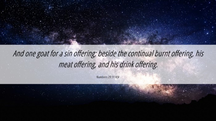 Picture 06 - Numbers 29:31 KJV Desktop Wallpaper - And one goat for a sin offering; beside the - Desktop Bible Verse Wallpaper