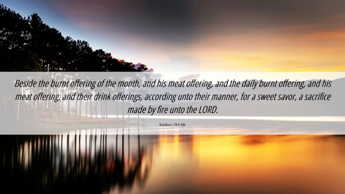 Picture 06 - Numbers 29:6 KJV Desktop Wallpaper - Beside the burnt offering of the month, and his - Desktop Bible Verse Wallpaper