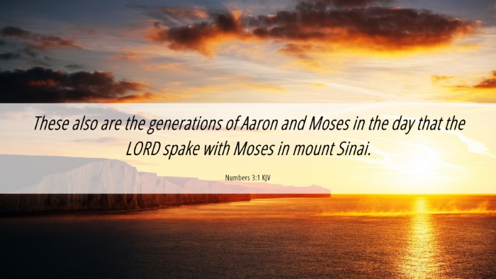 Picture 06 - Numbers 3:1 KJV Desktop Wallpaper - These also are the generations of Aaron and Moses - Desktop Bible Verse Wallpaper