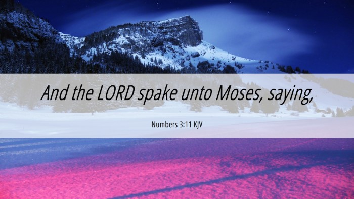 Picture 06 - Numbers 3:11 KJV Desktop Wallpaper - And the LORD spake unto Moses, - Desktop Bible Verse Wallpaper