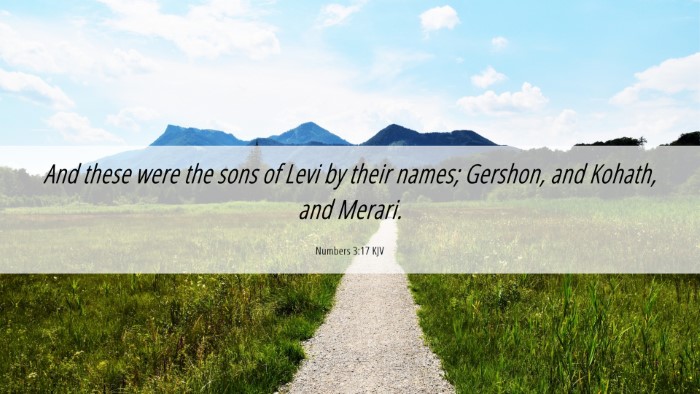 Picture 06 - Numbers 3:17 KJV Desktop Wallpaper - And these were the sons of Levi by their names; - Desktop Bible Verse Wallpaper