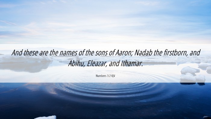 Picture 06 - Numbers 3:2 KJV Desktop Wallpaper - And these are the names of the sons of Aaron; - Desktop Bible Verse Wallpaper