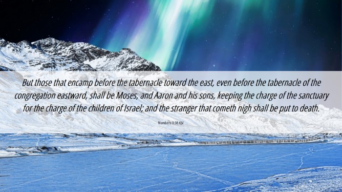 Picture 06 - Numbers 3:38 KJV Desktop Wallpaper - But those that encamp before the tabernacle - Desktop Bible Verse Wallpaper