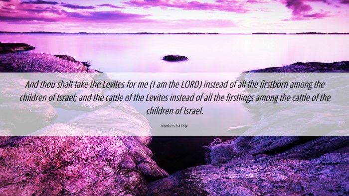 Picture 06 - Numbers 3:41 KJV Desktop Wallpaper - And thou shalt take the Levites for me (I am the - Desktop Bible Verse Wallpaper