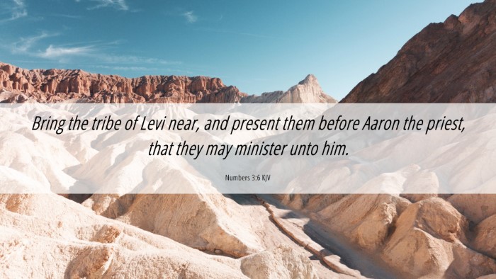 Picture 06 - Numbers 3:6 KJV Desktop Wallpaper - Bring the tribe of Levi near, and present them - Desktop Bible Verse Wallpaper