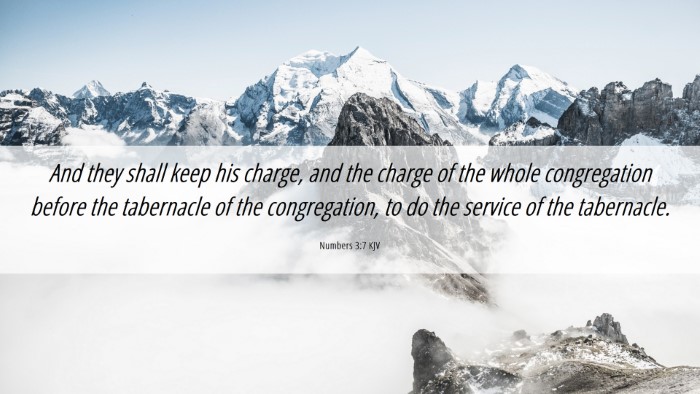 Picture 06 - Numbers 3:7 KJV Desktop Wallpaper - And they shall keep his charge, and the charge of - Desktop Bible Verse Wallpaper