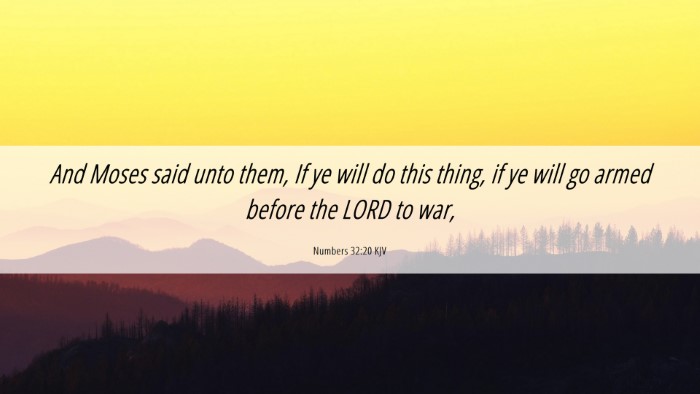 Picture 06 - Numbers 32:20 KJV Desktop Wallpaper - And Moses said unto them, If ye will do this - Desktop Bible Verse Wallpaper