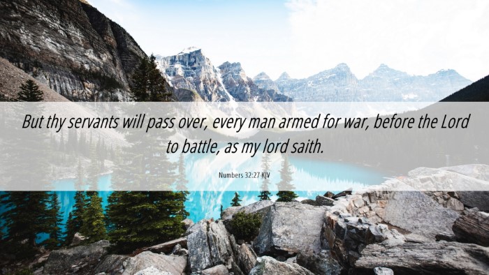 Picture 06 - Numbers 32:27 KJV Desktop Wallpaper - But thy servants will pass over, every man armed - Desktop Bible Verse Wallpaper