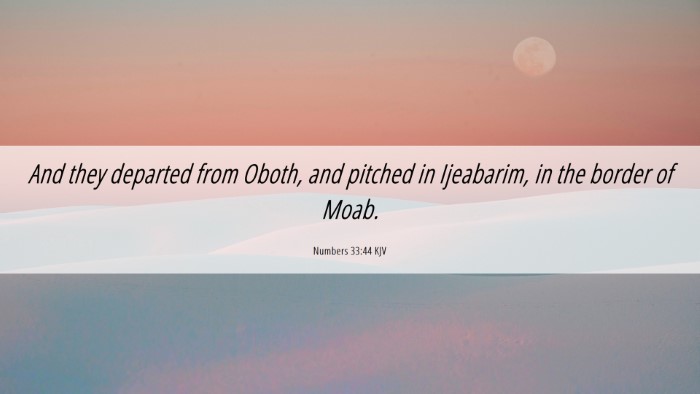 Picture 06 - Numbers 33:44 KJV Desktop Wallpaper - And they departed from Oboth, and pitched in - Desktop Bible Verse Wallpaper