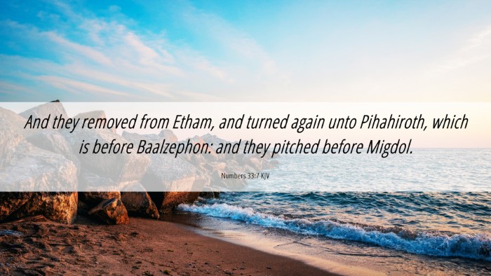 Picture 06 - Numbers 33:7 KJV Desktop Wallpaper - And they removed from Etham, and turned again - Desktop Bible Verse Wallpaper