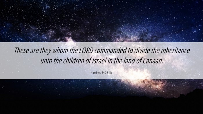 Picture 06 - Numbers 34:29 KJV Desktop Wallpaper - These are they whom the LORD commanded to divide - Desktop Bible Verse Wallpaper