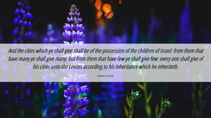 Picture 06 - Numbers 35:8 KJV Desktop Wallpaper - And the cities which ye shall give shall be of - Desktop Bible Verse Wallpaper