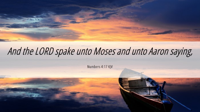 Picture 06 - Numbers 4:17 KJV Desktop Wallpaper - And the LORD spake unto Moses and unto Aaron - Desktop Bible Verse Wallpaper