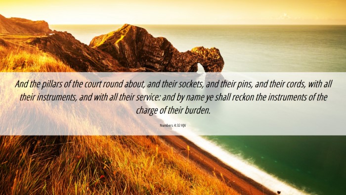 Picture 06 - Numbers 4:32 KJV Desktop Wallpaper - And the pillars of the court round about, and - Desktop Bible Verse Wallpaper