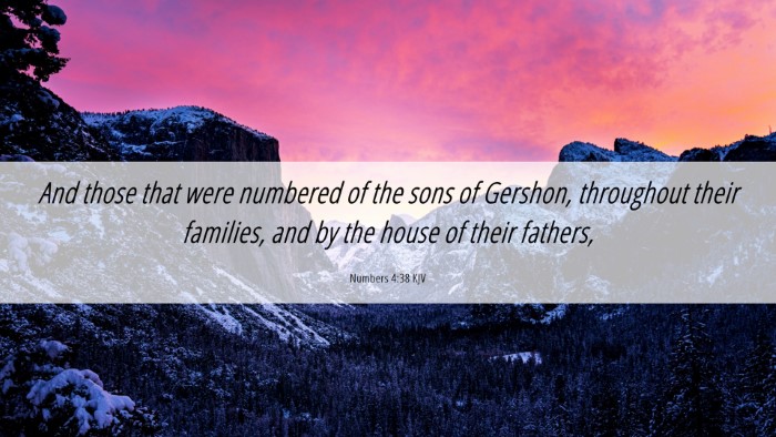 Picture 06 - Numbers 4:38 KJV Desktop Wallpaper - And those that were numbered of the sons of - Desktop Bible Verse Wallpaper