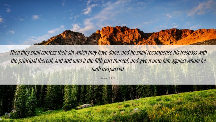 Picture 06 - Numbers 5:7 KJV Desktop Wallpaper - Then they shall confess their sin which they have - Desktop Bible Verse Wallpaper