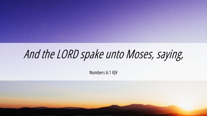 Picture 06 - Numbers 6:1 KJV Desktop Wallpaper - And the LORD spake unto Moses, - Desktop Bible Verse Wallpaper