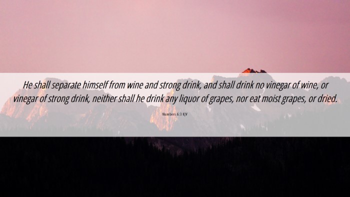 Picture 06 - Numbers 6:3 KJV Desktop Wallpaper - He shall separate himself from wine and strong - Desktop Bible Verse Wallpaper