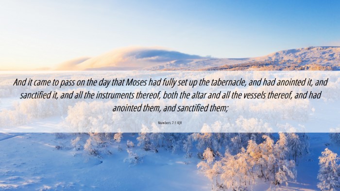 Picture 06 - Numbers 7:1 KJV Desktop Wallpaper - And it came to pass on the day that Moses had - Desktop Bible Verse Wallpaper