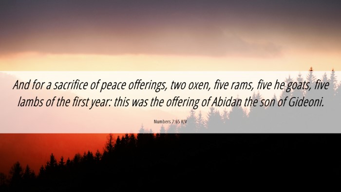 Picture 06 - Numbers 7:65 KJV Desktop Wallpaper - And for a sacrifice of peace offerings, two oxen, - Desktop Bible Verse Wallpaper
