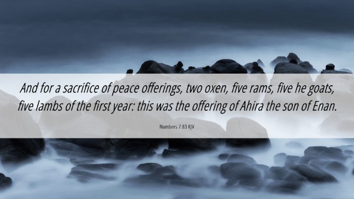 Picture 06 - Numbers 7:83 KJV Desktop Wallpaper - And for a sacrifice of peace offerings, two oxen, - Desktop Bible Verse Wallpaper