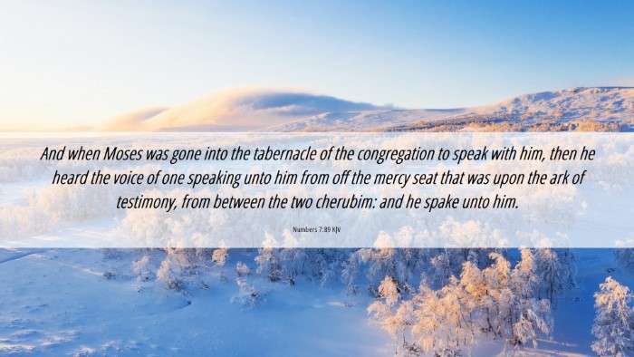 Picture 06 - Numbers 7:89 KJV Desktop Wallpaper - And when Moses was gone into the tabernacle of - Desktop Bible Verse Wallpaper