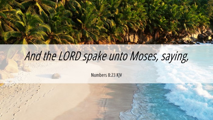 Picture 06 - Numbers 8:23 KJV Desktop Wallpaper - And the LORD spake unto Moses, - Desktop Bible Verse Wallpaper