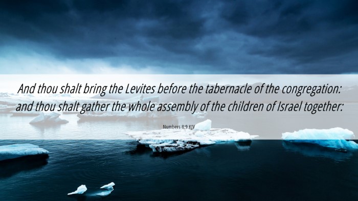 Picture 06 - Numbers 8:9 KJV Desktop Wallpaper - And thou shalt bring the Levites before the - Desktop Bible Verse Wallpaper