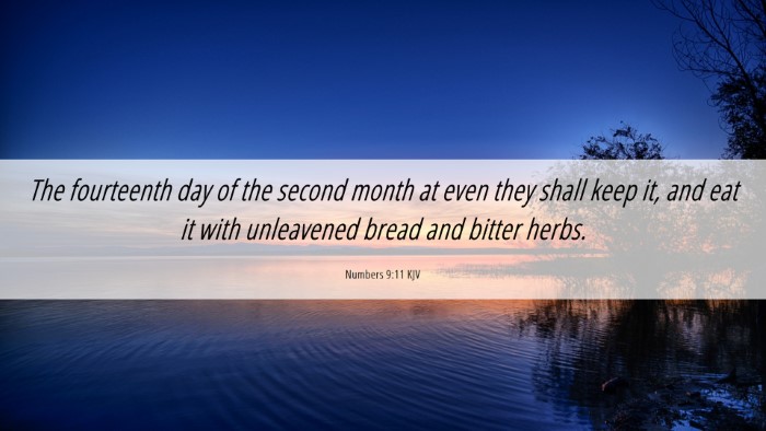 Picture 06 - Numbers 9:11 KJV Desktop Wallpaper - The fourteenth day of the second month at even - Desktop Bible Verse Wallpaper